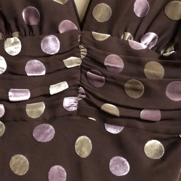 NEW Liquid silk sleeveless polkadot blouse size 4 - Picture 4 of 12